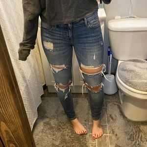 Eunina distressed low rise denim